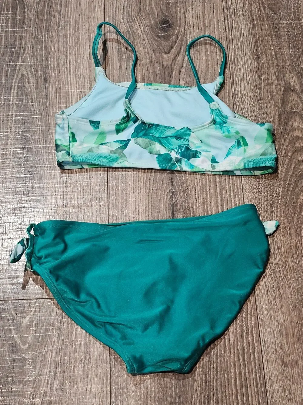 art class Bikini Size 10/12 Green Tropical Leaf